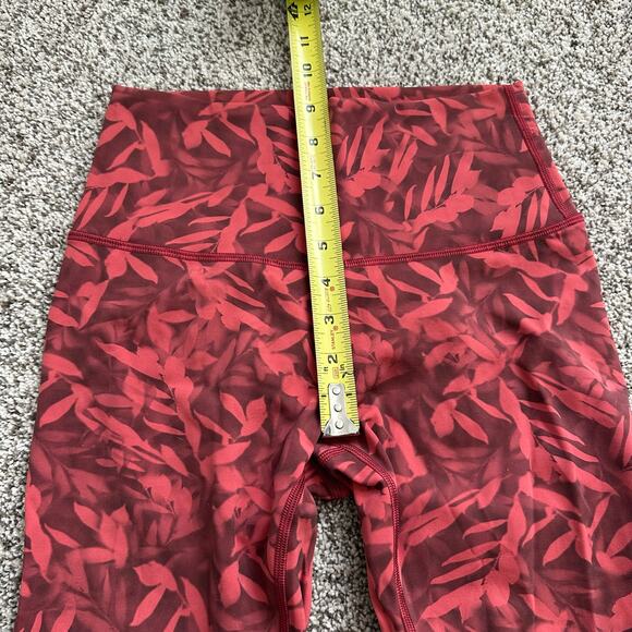 Lululemon pink & maroon floral leggings size 6 - Picture 9 of 9